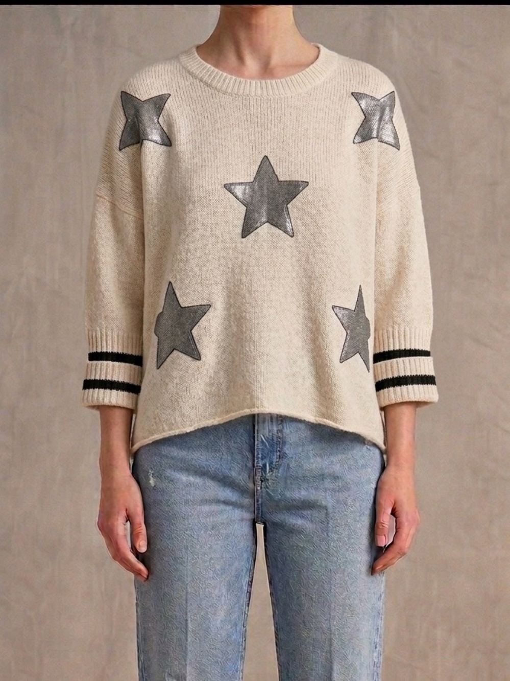 Chic Star-Patterned Sweater